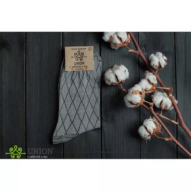 Носки мужские 10 пар «Дымчатый ромб» ОПТ фото 3