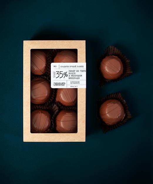 Зефир Kreola из пюре манго в шоколаде 110 г, опт фото 1