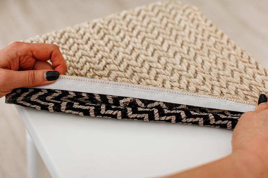 Чехол на табурет Чехлы&Пледы «Букле» ваниль (2 шт) ОПТ фото 5