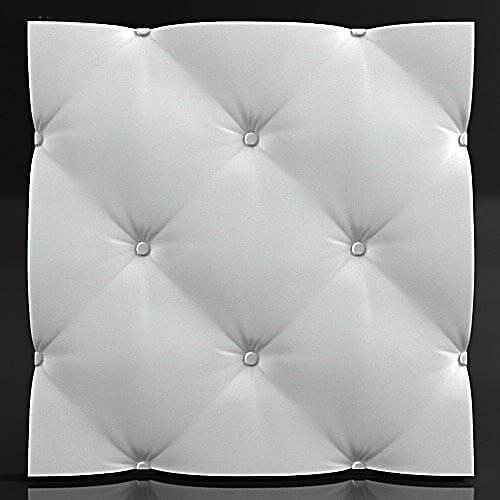 Панель гипсовая 3D эконом «Кожаная стяжка» 500×500 мм фото 1