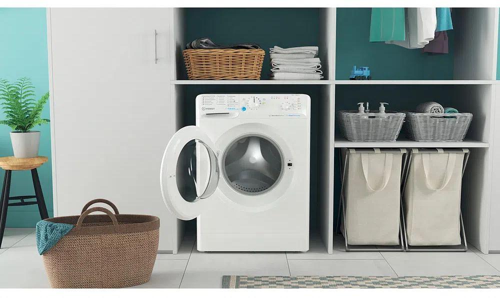 Стиральная машина Indesit BWSB 61051 WWV RU класс: A загр.фронтальная макс.:6кг белый фото 7