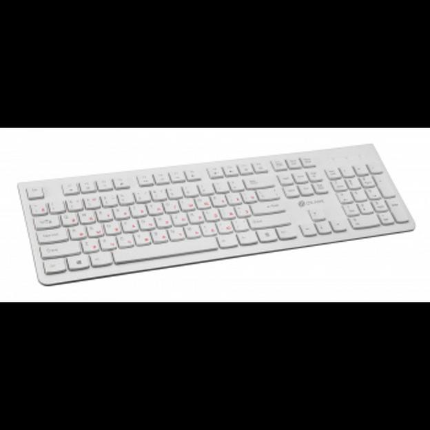 Клавиатура Oklick 505M белый USB slim {1196547} фото 4