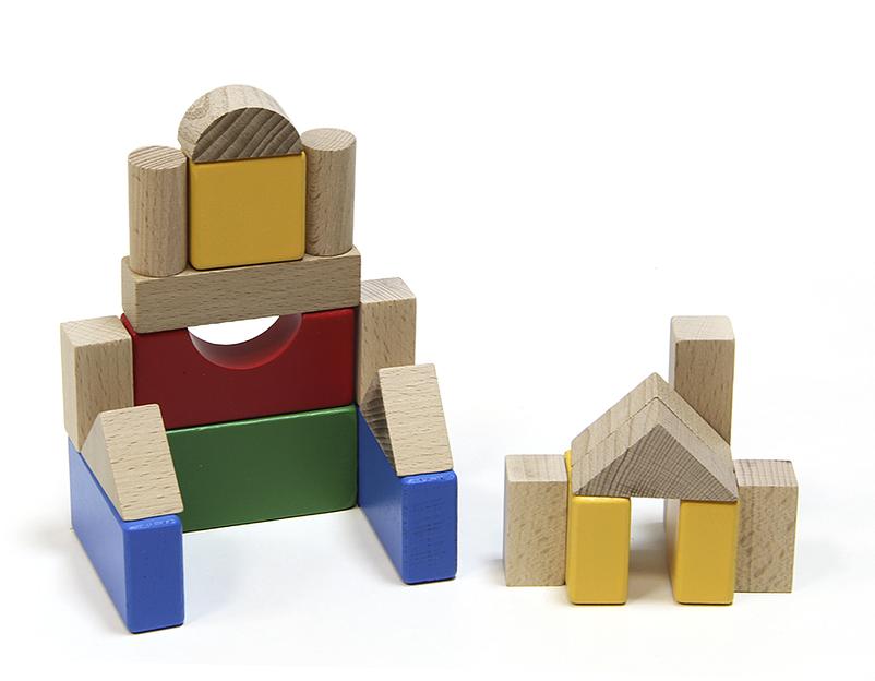 Конструктор деревянный 20 деталей, цветной арт.КМЦ.2 ОПТ фото 3