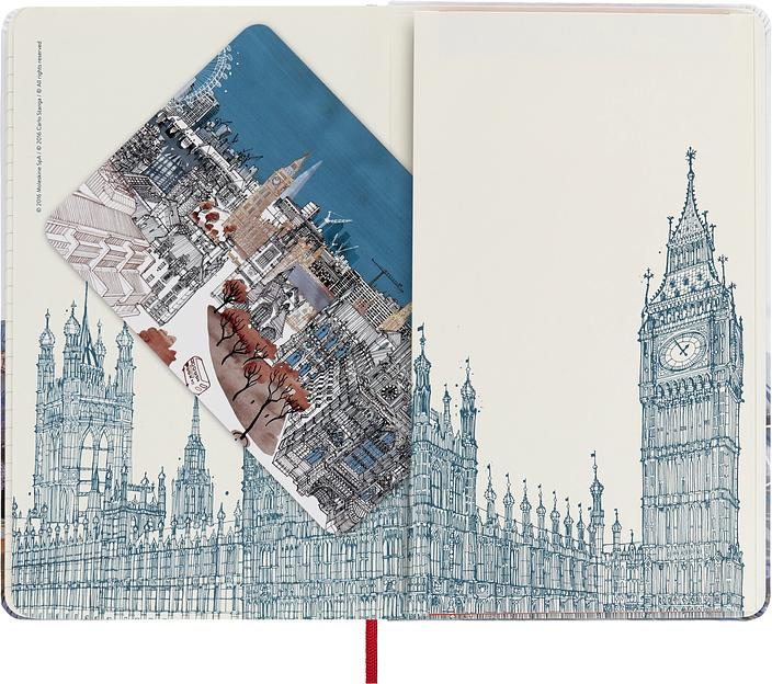 Блокнот Moleskine LIMITED EDITION I AM LONDON LEQP060IAMLO Large 130х210мм 240стр. слоновая кость страницы линейка твердая обложка подар.кор. белый фото 7