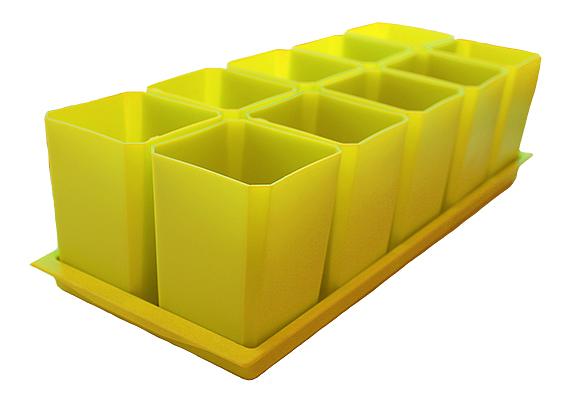 Набор горшков для рассады (10 шт) с поддоном, опт фото 6