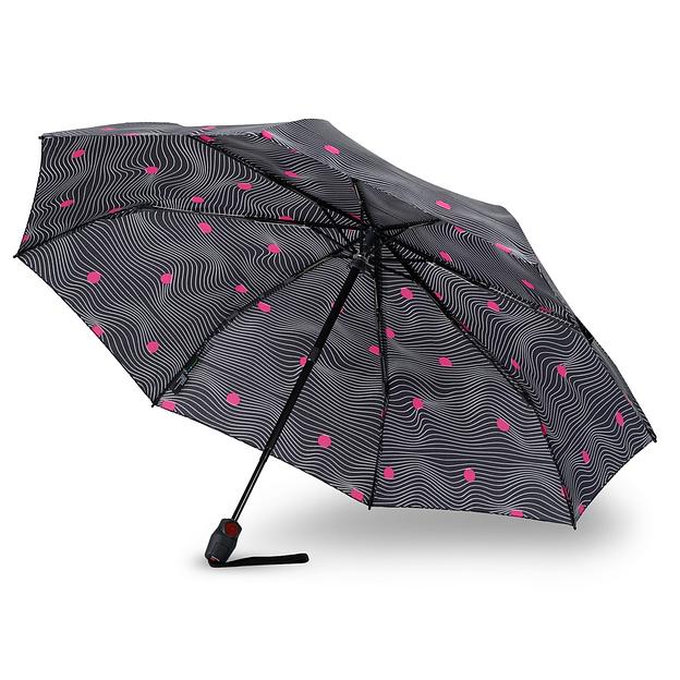 Зонт Knirps автомат T.201 Medium Duomatic MEDITATE BLACK ECOREPEL 95 3201 8547 фото 3