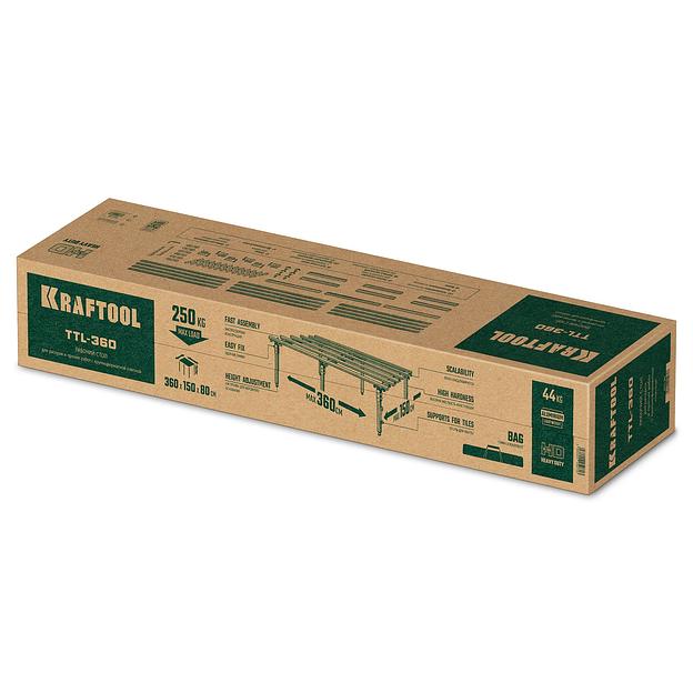 KRAFTOOL TTL-360 360х150х70 см, макс 250 кг, стол для работ с крупноформатными листовыми материалами (33253-360) фото 10