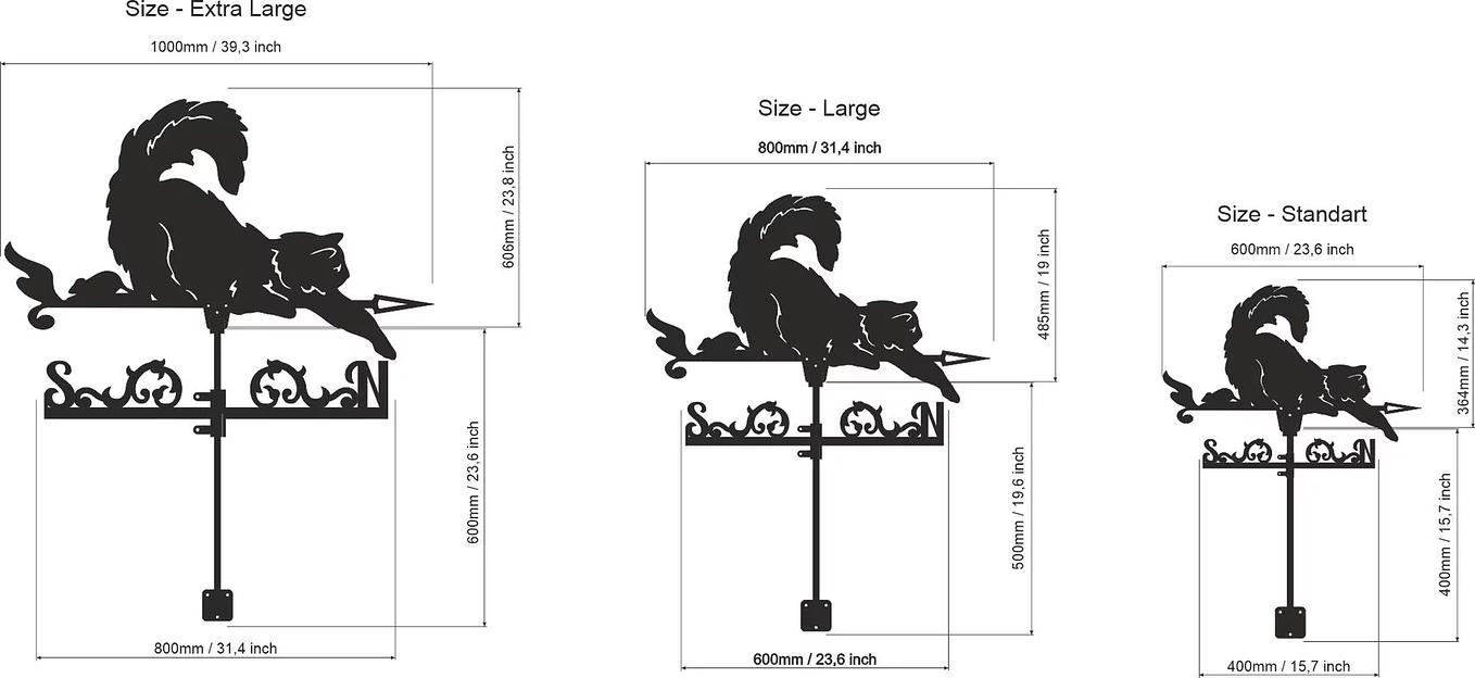 Флюгер «Ленивый кот» ОПТ фото 4