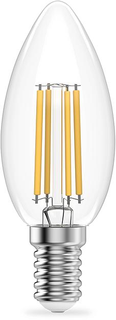 Лампа филам. Gauss Filament 12Вт цок.:E14 свеча св.свеч.бел.нейт. (упак.:10шт) (32122) фото 2