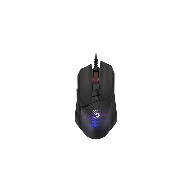 Мышь проводная A4TECH Bloody W65 Max Mini, игровая, оптическая, USB, 12000dpi, черный [w65 max mini honeycomb] фото 1