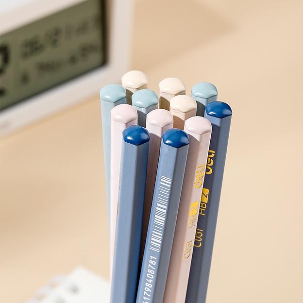 Карандаш ч/г Deli EC031-HB HB ассорти 4цв. (12шт) фото 4