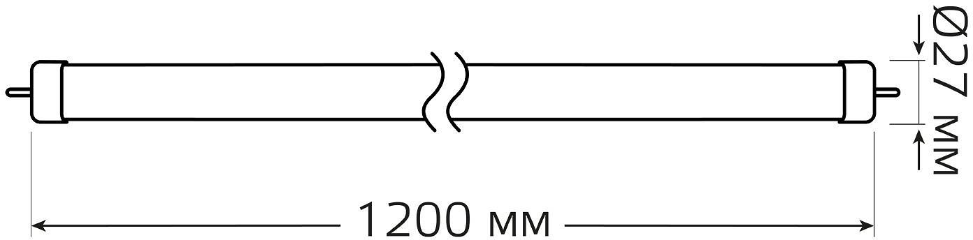 Лампа светодиодная Gauss Elementary 93024 24Вт цок.:G13 трубка 220B 4000K св.свеч.бел.нейт. (упак.:1шт) фото 6
