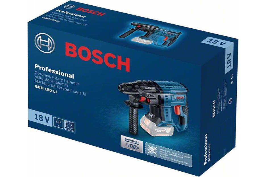 Перфоратор аккумуляторный Bosch GBH 180-LI (без ак и ЗУ, картон) фото 3
