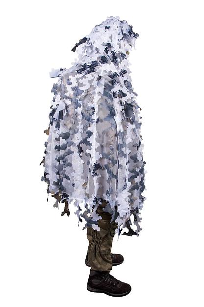 Маскировочная 3D накидка «Снежинка» с капюшоном фото 3