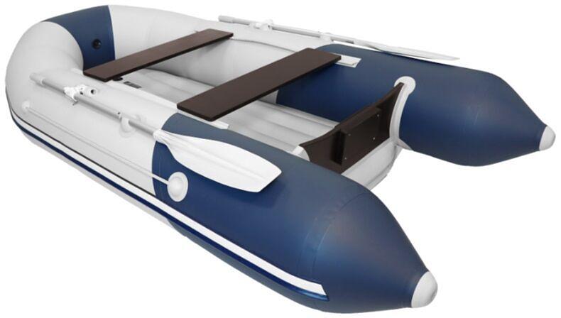 Лодка Таймень NX 2800 НДНД, 2800*1420*400 мм., цвет: серый-синий фото 2