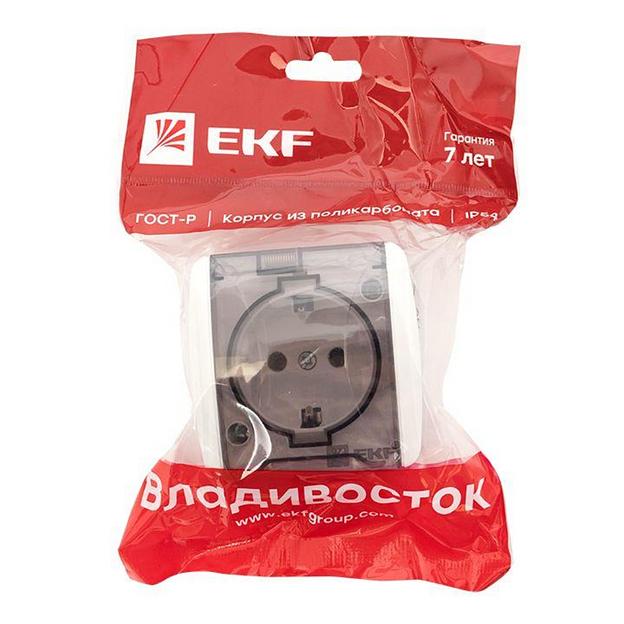 EKF EQR16-029-30-54-T Владивосток Розетка 1-местная 16А с заземлением с прозрачной крышкой IP54 фото 7