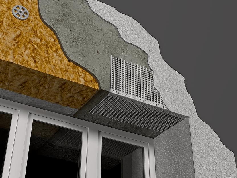 Профиль-капельник оконный ПВХ с армирующей сеткой ProfiGips закрытый, 2,5 м ОПТ фото 3