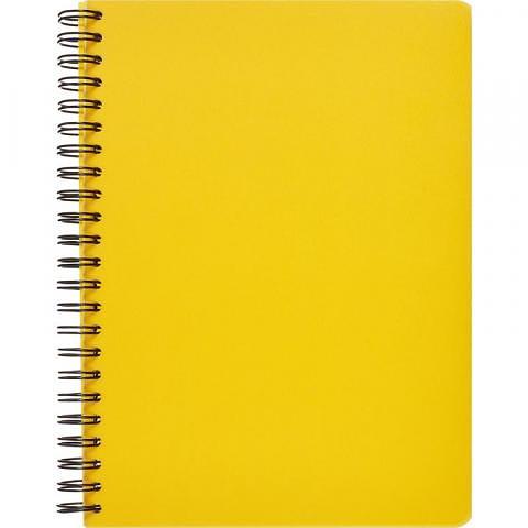 Бизнес-тетрадь на спирали А5, 96 л., клетка, тонированный блок, желтый, Attache Bright Colours фото 1