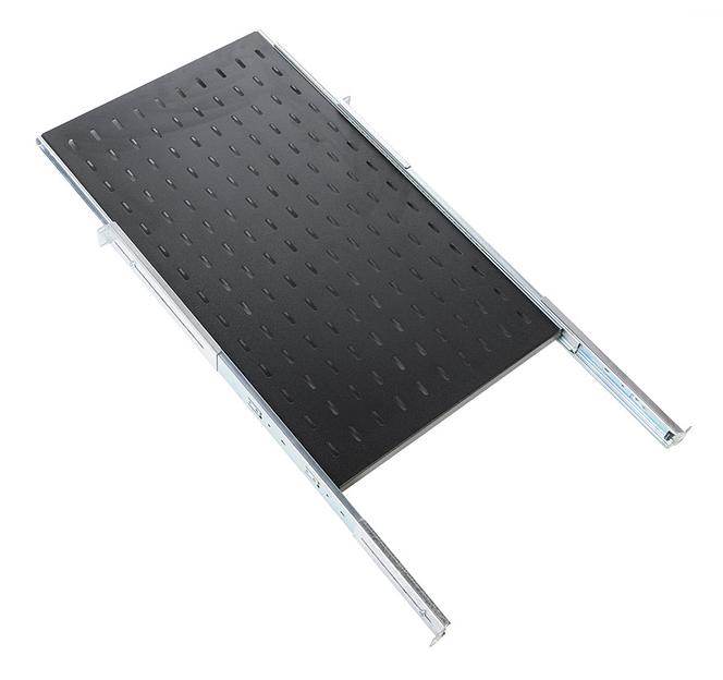 Полка выдвижная ЦМО ТСВ-100-9005 1U нагр.:30кг. 1000мм черный (упак.:1шт) фото 2