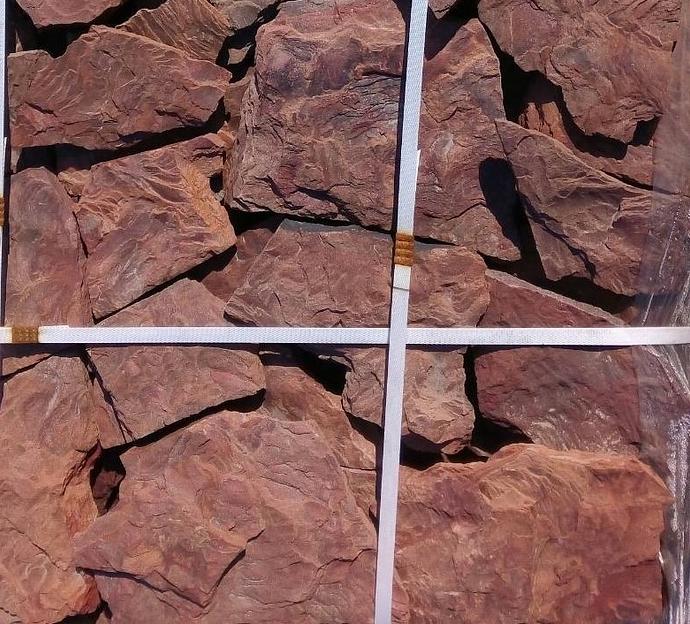 Песчаник плитняк Красный Дракон /м2 (30-40 мм) фото 1