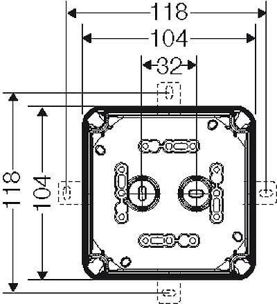 Ответвительная коробка Hensel KF 0402 G 104×104×77 мм фото 5
