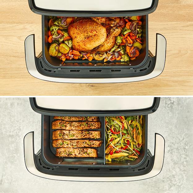 Аэрогриль Tefal Dual Easy Fry Flex EY9228E0 2700Вт черный/серебристый фото 5