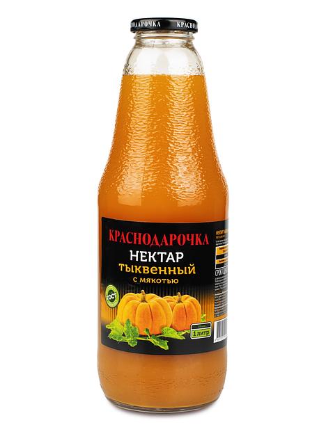 Тыквенный нектар с мякотью «Краснодарочка», 1 л, опт фото 1