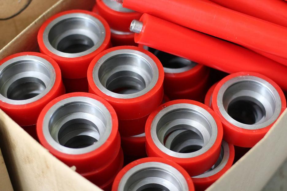 Полиуретановые валы натяжные, ведущие, подающие, ролики ленточных транспортеров фото 6