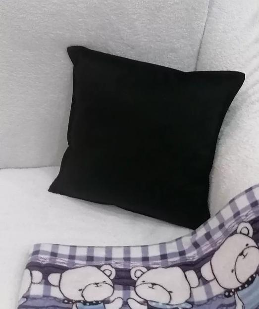 Декоративная подушка на диван 1 шт черный цвет ОПТ фото 1