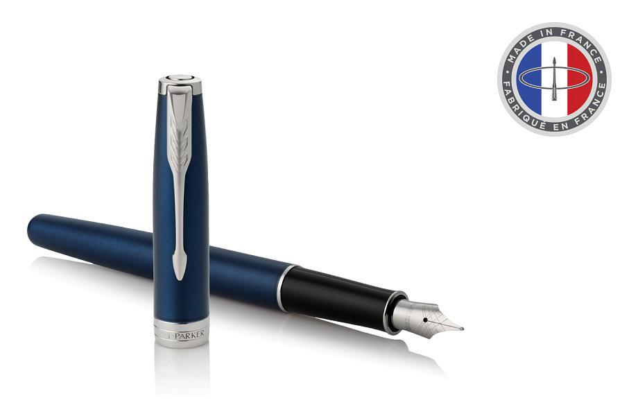 Ручка перьев. Parker Sonnet Core F539 (1945364) LaqBlue CT M сталь нержавеющая подар.кор. фото 2