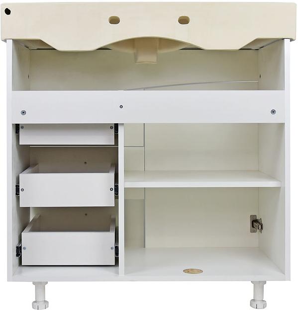 Тумба Милос 85 DORATIZ 9911.771, белая золото, под умывальник Элвис 85 фото 5