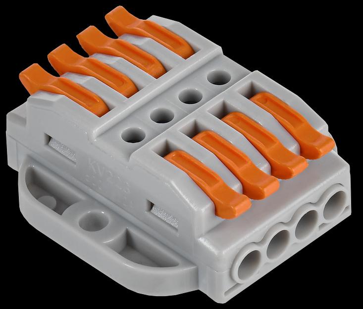 Строительно-монтажная клемма СМК 222-4144P проходная с площадкой (50шт/упак) IEK фото 1