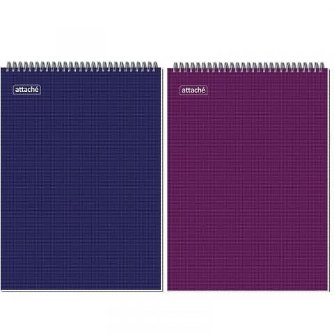 Блокнот на спирали А4, 40л., клетка, обложка мелованный картон, однотонная, Attache фото 1