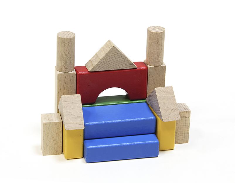 Конструктор деревянный 20 деталей, цветной арт.КМЦ.2 ОПТ фото 5
