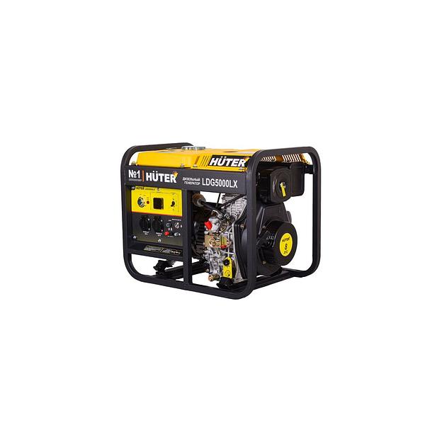 Дизельный генератор Huter LDG 5000LX, 220/12 В, 3.3кВт [64/2/7] фото 1