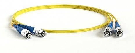 Hyperline FC-D2-9-FC/UR-FC/UR-H-1M-LSZH-YL Патч-корд волоконно-оптический (шнур) SM 9/125 (OS2), FC/UPC-FC/UPC, 2.0 мм, duplex, LSZH, 1 м фото 1