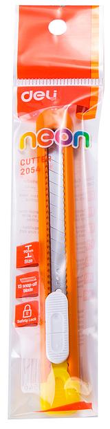 Нож канцелярский Deli E2054 шир.лез.9мм фиксатор ассорти фото 4
