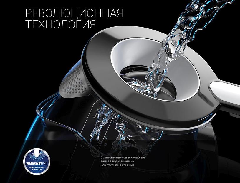 Чайник электрический Polaris PWK 1753CGL 1.5л. 1950Вт белый/черный (корпус: пластик/стекло) фото 4