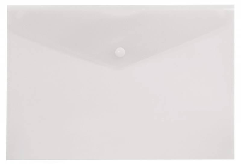 Конверт на кнопке Бюрократ -PK803ACLEAR A4 пластик 0.18мм прозрачный фото 1