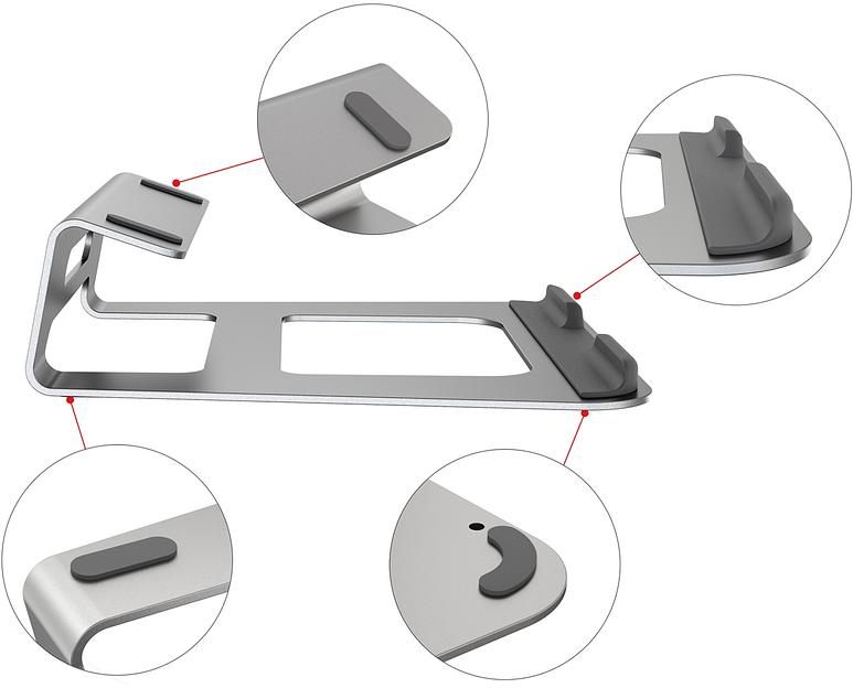 Подставка Cactus CS-NB-AL серебристый фото 2