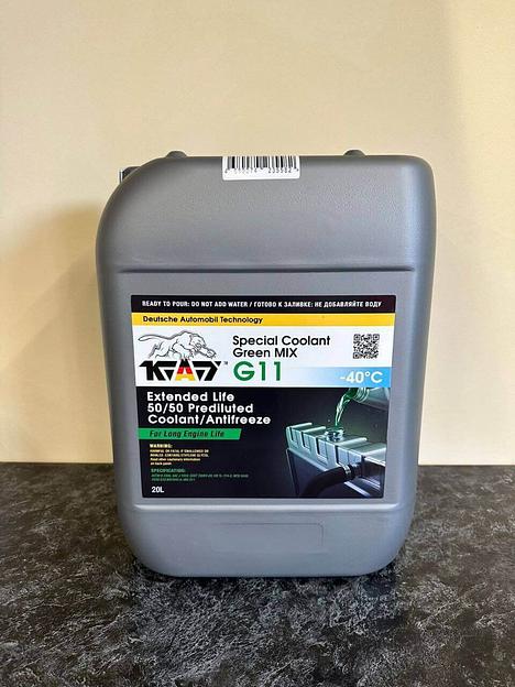 Охлаждающая жидкость «K.A.T Special Coolant Green MIX (G11 зеленый готовый)» 20 л. ОПТ фото 1