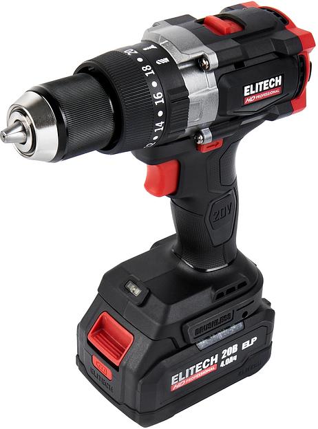 Дрель-шуруповерт Elitech CD 20BL2 (E2201.042.02) 80Вт аккум. патрон:быстрозажимной (кейс в комплекте) (205728) фото 6