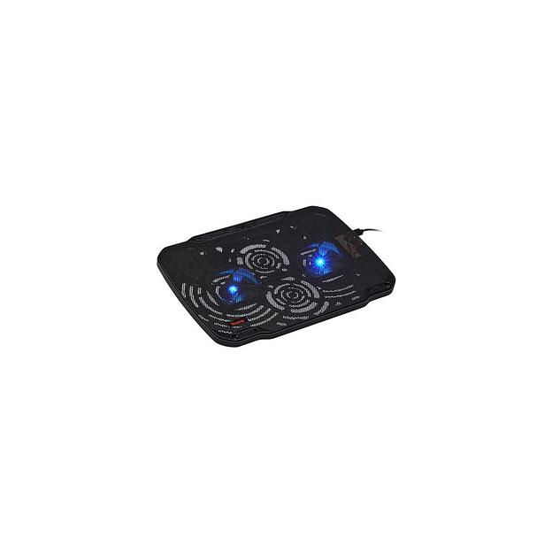 Подставка для ноутбука Buro BU-LCP156-B208, 15.6", 355х260х21 мм, 2хUSB, вентиляторы 2 х 80 мм, 560г, черный фото 1