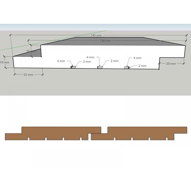 Доска Четверть из Ангарской сосны 20х120 мм сорт Прима Профиль 3 фото 1
