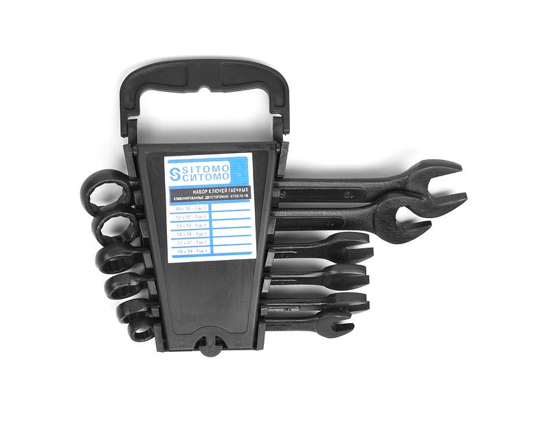 Набор ключей комбиниров.  6шт. (10-19) в клипсе SIT с поверкой фото 2