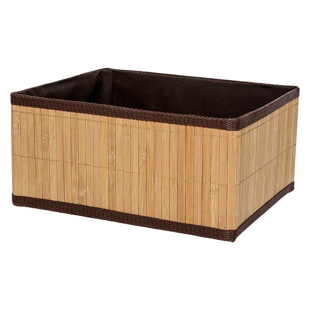 Корзина стеллажная "Бамбук", Д290 Ш230 В140, коричневый Shan-07 фото 1