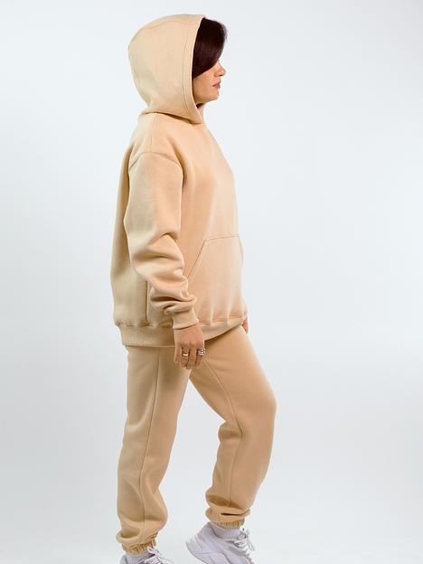 Худи женский с начесом oversize, Mirom, Бежевый, опт фото 2