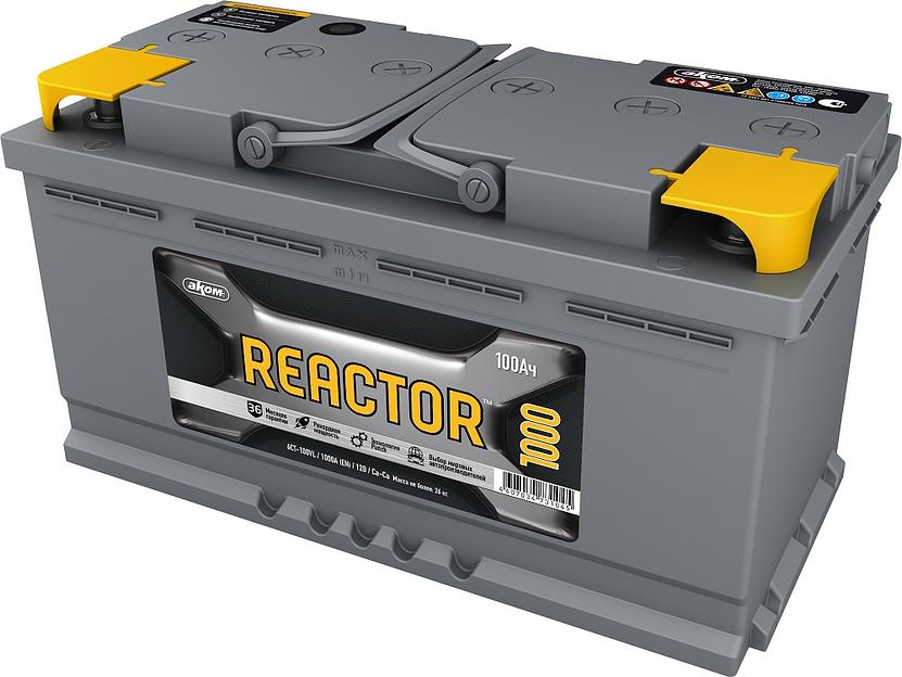 Аккумулятор Аком «6СТ-100 Reactor euro» фото 1