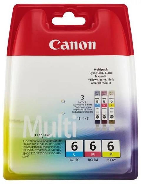 Набор картриджей CANON BCI-6 многоцветный, 3 картриджа фото 1