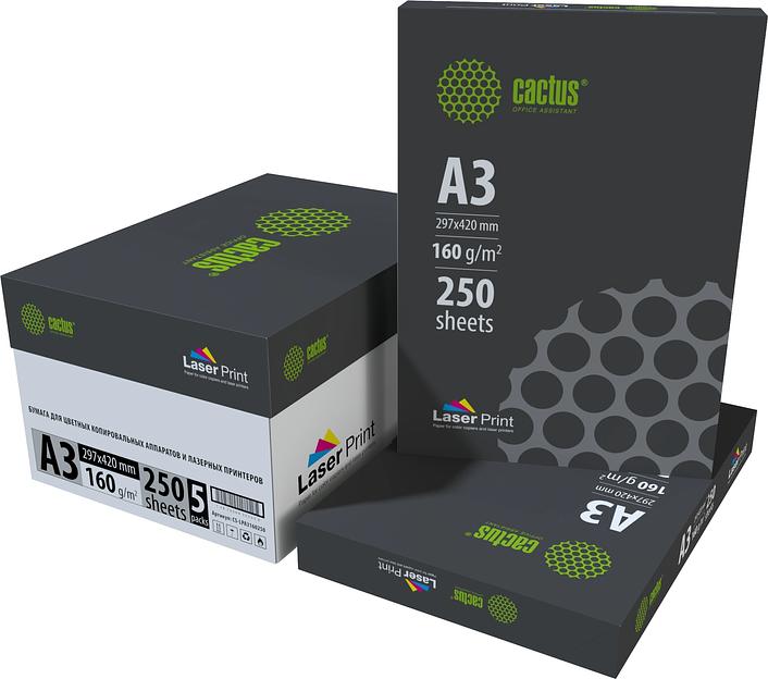 Бумага Cactus CS-LPA3160250 A3/160г/м2/250л./белый CIE170% для лазерной печати фото 2